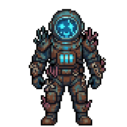 A pixel-art character shown from eight directions