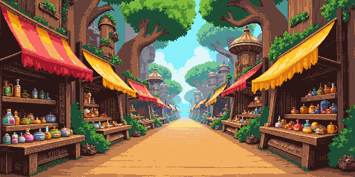 Pixel-art environments generated by PixelLab